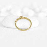 Round Chain Ring With Pink Sapphire