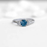 Blue Hexagon Sapphire Ring | MOGGA