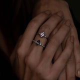 Pear Purple Gray Spinel Distance Ring