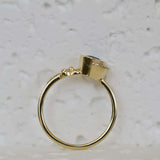 Blue & Green Teal Sapphire Boho Ring