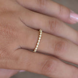 Modern Boho Half Moons Diamonds Ring