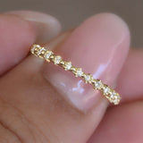 Modern Boho Half Moons Diamonds Ring