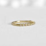 Modern Boho Half Moons Diamonds Ring