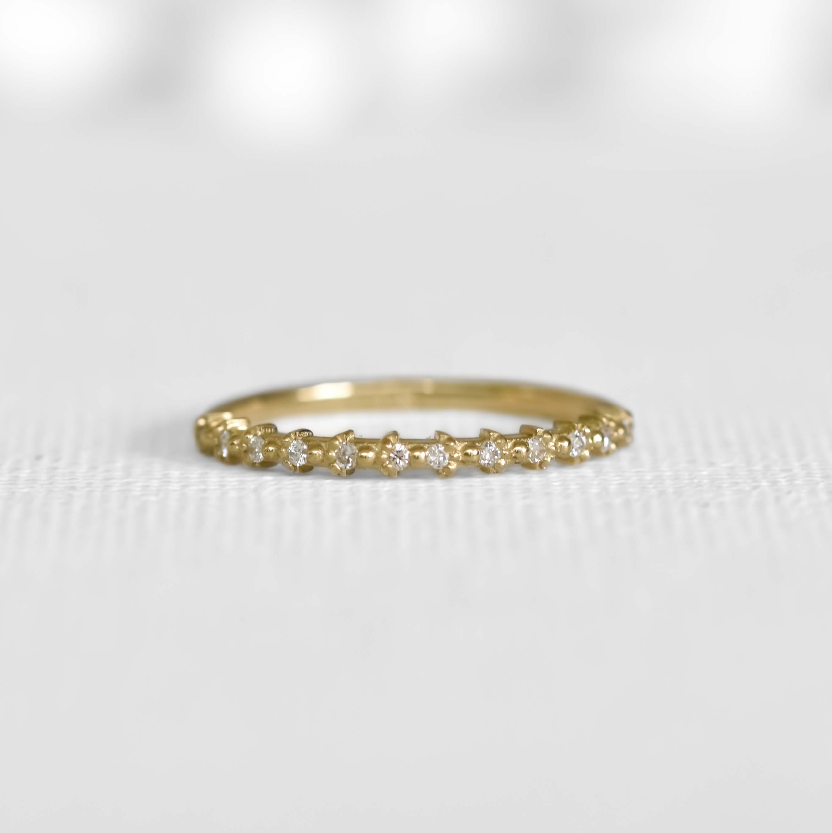 Modern Boho Half Moons Diamonds Ring