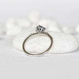 Pastel Blue Sapphire Solitaire Engagement Ring