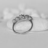 5-Stone Blue Sapphire & Salt And Pepper Diamond Ring
