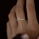 Royalty Diamonds V Band White Gold Ring