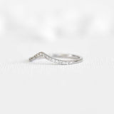 Royalty Diamonds V Band White Gold Ring