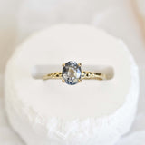 Gradient Ball Engagement Ring With Light Blue Sapphire