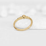 Gradient Ball Ring With Blue Sapphire
