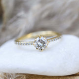Classic Solitaire Round Diamond Ring