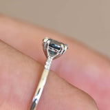 Oval Yellowish Blue & Green Sapphire Ring