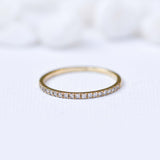 Pave Setting 14k yellow gold Diamonds Wedding Ring