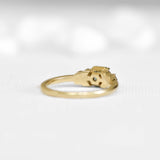 0.8C Blueish Green Hexagon Sapphire Ring