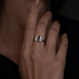 Kite Salt and Pepper Diamond Ring