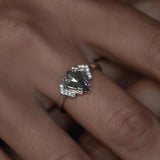 Kite Salt and Pepper Diamond Ring