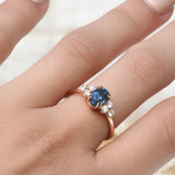 6-Stone Oval Blue Sapphire Ring