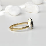 Salt and Pepper Kite Diamond Engagement Ring