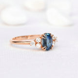 6-Stone Oval Blue Sapphire Ring