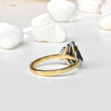 Salt and Pepper Kite Diamond Engagement Ring