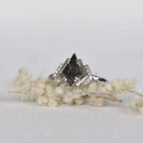 Kite Salt and Pepper Diamond Ring