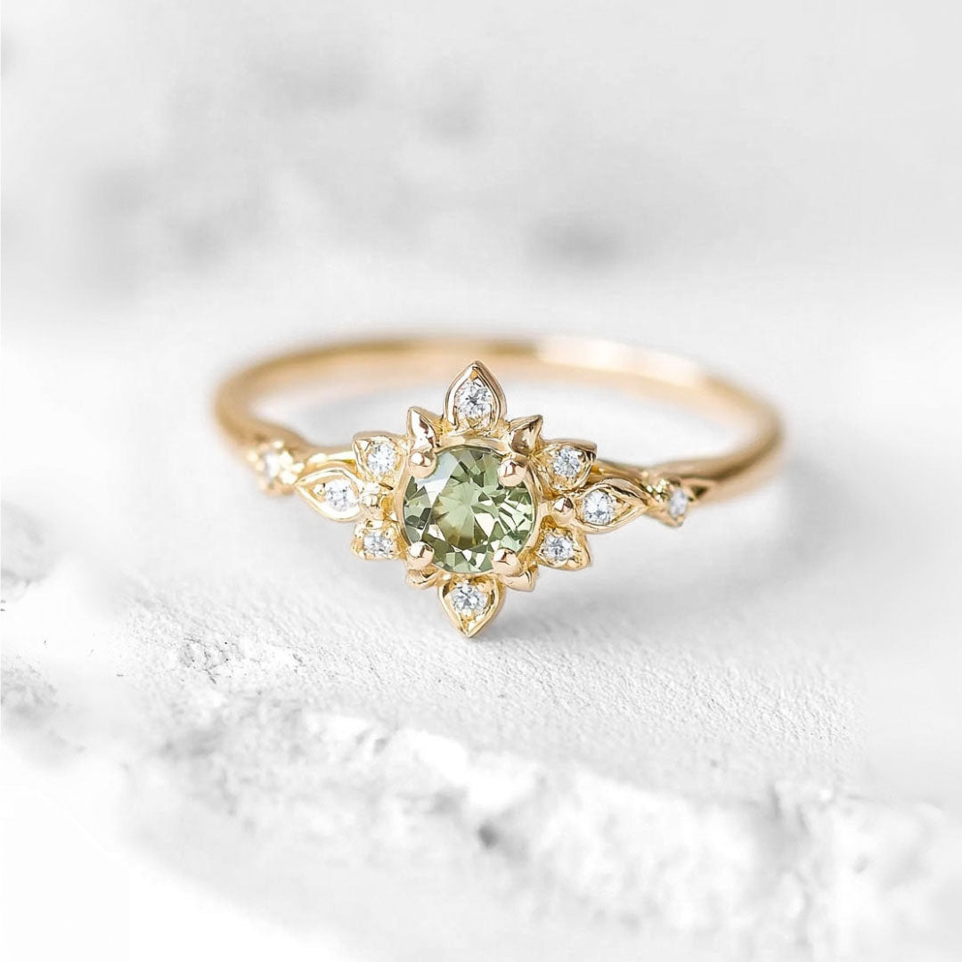 Nature's Glow Yellow-Green Sapphire Ring