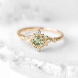 Nature's Glow Yellow-Green Sapphire Ring