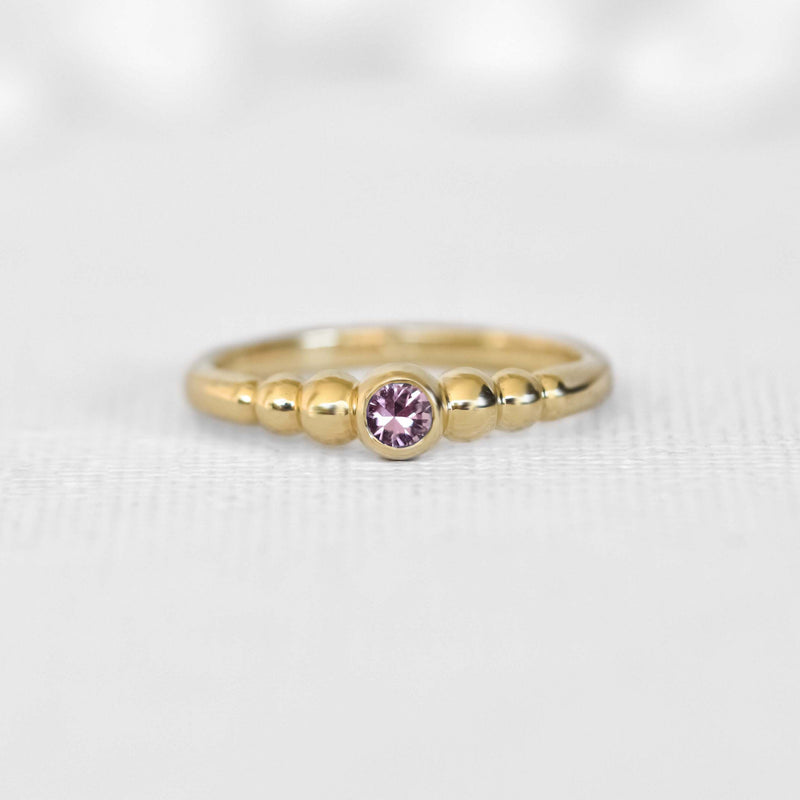 Pink Gradient Ball Sapphire Ring