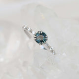 Distance Prongs Blue Sapphire Ring