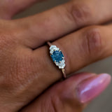 1.25 Blue Hexagon Sapphire Ring