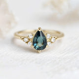 Timeless Elegance Pear-Cut Sapphire Ring