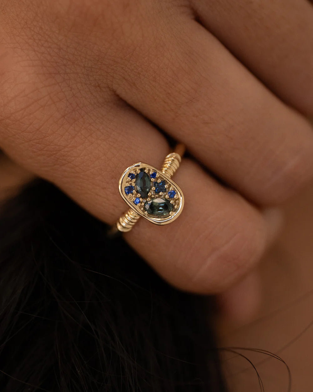 Illume Ring Teal Sapphire | Temple of the Sun