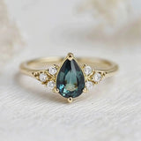 Timeless Elegance Pear-Cut Sapphire Ring