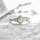 Golden Halo Boho Diamond Engagement Ring