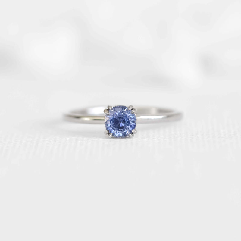 raw sapphire diamond white gold engagement ring light blue multi stone – by  Angeline