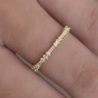 Modern boho Triples Diamond Ring