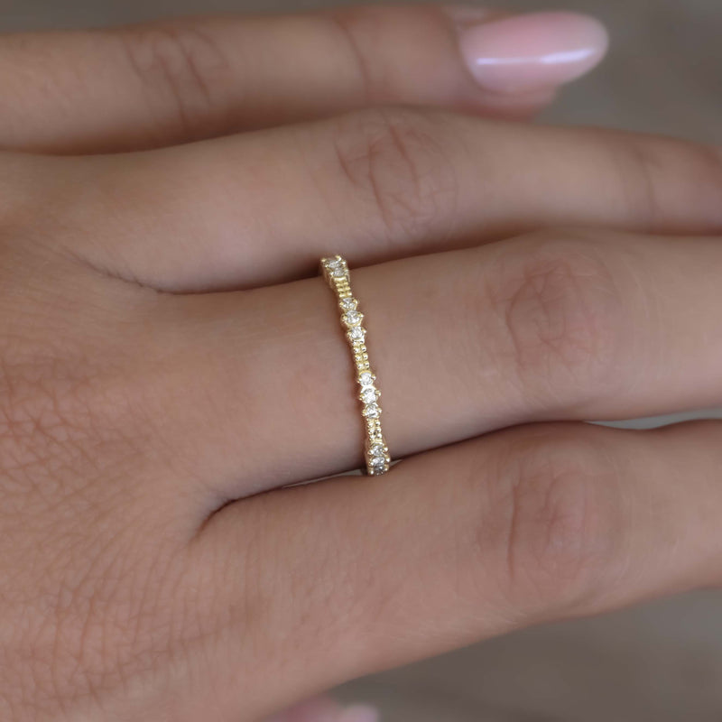 Modern boho Triples Diamond Ring