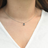 Greenish Grey Pear Spinel Necklace