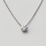 Single Diamond Floating Necklace