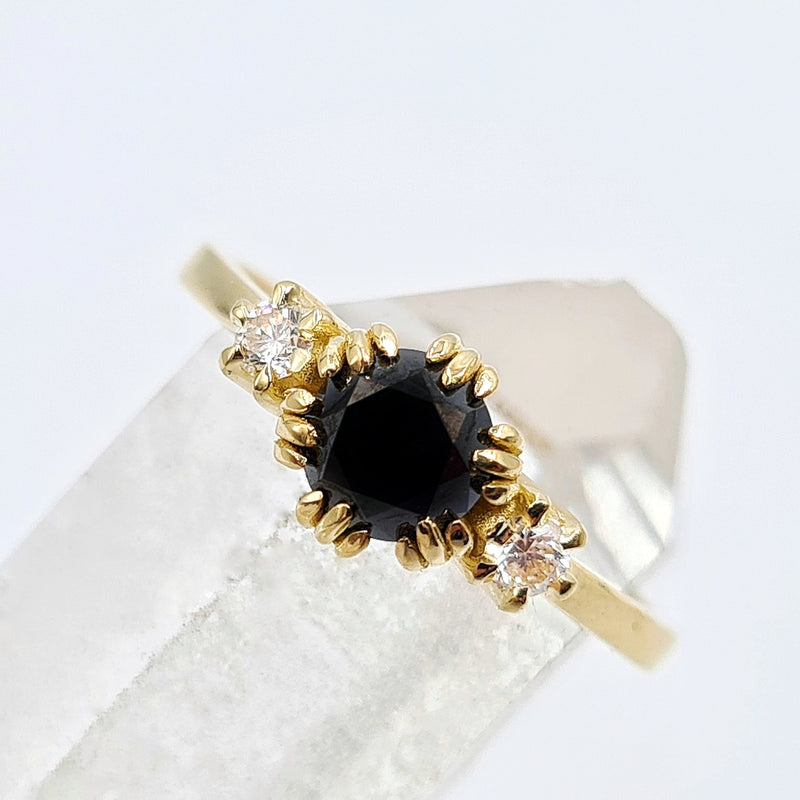 3-Stone Black Diamond Ring