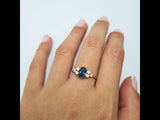 6-Stone Oval Blue Sapphire Ring