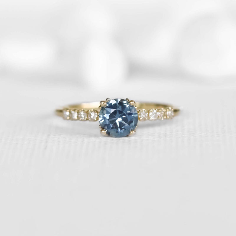 14k Gold Dainty Diamond Genuine Sapphire Ring – FERKOS FJ