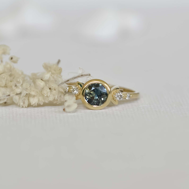 Boho Style Parti Sapphire Ring
